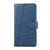 iPhone 17e / 16e PU Genuine Leather Texture Embossed Line Phone Case - Blue