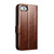 iPhone 17e / 16e QIALINO Classic 103 Buckle Genuine Leather Phone Case - Brown