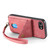 iPhone 17e / 16e Retro Card Wallet Fold Leather Phone Case with Strap - Pink