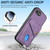 iPhone 17e / 16e Retro Card Wallet Fold Leather Phone Case with Strap - Purple