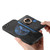 iPhone 17e / 16e Retro Cross Leather Ring Side Insert Card Bag MagSafe Phone Case - Black
