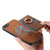 iPhone 17e / 16e Retro Cross Leather Ring Side Insert Card Bag MagSafe Phone Case - Brown