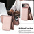 iPhone 17e / 16e Retro Faux Leather Detachable Spring Loaded Card Bag Magnetic RFID Phone Case - Rose Gold