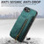 iPhone 17e / 16e Retro Leather Zipper Wallet Back Phone Case - Green