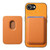 iPhone 17e / 16e Retro Magsafe Card Bag PU Back Cover Phone Case - Yellow
