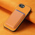 iPhone 17e / 16e Retro Magsafe Card Bag PU Back Cover Phone Case - Yellow