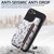 iPhone 17e / 16e Retro Painted Zipper Wallet Back Phone Case - Black