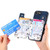 iPhone 17e / 16e Retro Painted Zipper Wallet Back Phone Case - Blue