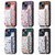 iPhone 17e / 16e Retro Painted Zipper Wallet Back Phone Case - Blue