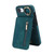 iPhone 17e / 16e Retro Ring and Zipper RFID Card Slot Phone Case - Blue