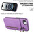 iPhone 17e / 16e Retro Ring and Zipper RFID Card Slot Phone Case - Purple