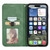 iPhone 17e / 16e Retro Skin Feel Magnetic Leather Phone Case - Green