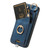 iPhone 17e / 16e Retro Skin-feel Ring Card Bag Phone Case with Hang Loop - Blue