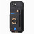 iPhone 17e / 16e Retro Skin-feel Ring Multi-card Wallet Phone Case - Black