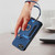 iPhone 17e / 16e Retro Skin-feel Ring Multi-card Wallet Phone Case - Blue