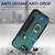 iPhone 17e / 16e Retro Skin-feel Ring Multi-card Wallet Phone Case - Green