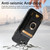 iPhone 17e / 16e Retro Splitable Magnetic Stand Card Bag Leather Phone Case - Black