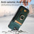 iPhone 17e / 16e Retro Splitable Magnetic Stand Card Bag Leather Phone Case - Green