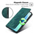 iPhone 17e / 16e RFID Anti-theft Brush Magnetic Leather Phone Case - Green