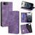 iPhone 17e / 16e RFID Anti-theft Brush Magnetic Leather Phone Case - Purple