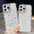 iPhone 17e / 16e Rhinestone Glitter TPU 4-corners Anti-fall Phone Case - White