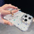 iPhone 17e / 16e Rhinestone Glitter TPU Ring Holder Anti-fall Phone Case - White