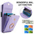iPhone 17e / 16e Rhombic Texture Card Bag Phone Case with Long Lanyard - Light Purple