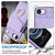 iPhone 17e / 16e Rhombic Texture Card Bag Phone Case with Long Lanyard - Light Purple