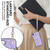 iPhone 17e / 16e Rhombic Texture Card Bag Phone Case with Long Lanyard - Light Purple