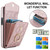 iPhone 17e / 16e Rhombic Texture Card Bag Phone Case with Long Lanyard - Rose Gold