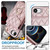 iPhone 17e / 16e Rhombic Texture Card Bag Phone Case with Long Lanyard - Rose Gold