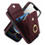 iPhone 17e / 16e Rhombic Texture Card Bag Phone Case with Long Lanyard - Wine Red