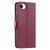 iPhone 17e / 16e Ring Buckle Rhombic Leather Phone Case - Red