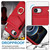 iPhone 17e / 16e Ring Holder RFID Card Slot Phone Case - Red