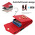 iPhone 17e / 16e Ring Holder RFID Card Slot Phone Case - Red