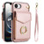 iPhone 17e / 16e Ring Holder RFID Card Slot Phone Case - Rose Gold