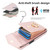 iPhone 17e / 16e Ring Holder RFID Card Slot Phone Case - Rose Gold