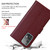 iPhone 17e / 16e Rose Embossed Flip PU Leather Phone Case - Brown