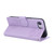 iPhone 17e / 16e Rose Flower Embossed 3-Card Slots Leather Phone Case - Purple