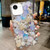 iPhone 17e / 16e Rose Hand-set Pearl Diamond PC Phone Case - Blue