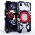 iPhone 17e / 16e Rotating Bracket MagSafe Hollow Metal Phone Case with Lanyard - Black