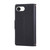 iPhone 17e / 16e Round Buckle Zipper Wallet Leather Phone Case with Crossbody Strap - Black