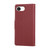 iPhone 17e / 16e Round Buckle Zipper Wallet Leather Phone Case with Crossbody Strap - Red