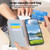 iPhone 17e / 16e Round Buckle Zipper Wallet Leather Phone Case with Crossbody Strap - Sky Blue