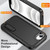 iPhone 17e / 16e Rugged PC + Silicone Phone Case with Holder - Black
