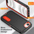iPhone 17e / 16e Rugged PC + Silicone Phone Case with Holder - Black+Orange