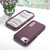 iPhone 17e / 16e Rugged PC + Silicone Phone Case with Holder - Purple+Pink
