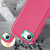 iPhone 17e / 16e Rugged PC + Silicone Phone Case with Holder - Rose Red+Light Green