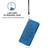 iPhone 17e / 16e Seven-petal Flowers Embossing Leather Phone Case - Blue