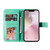 iPhone 17e / 16e Seven-petal Flowers Embossing Leather Phone Case - Green